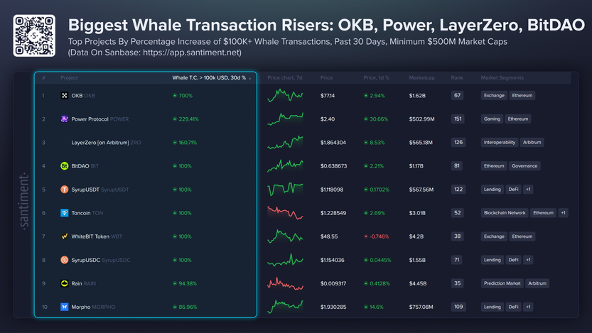 Топ криптовалют по транзакция китов