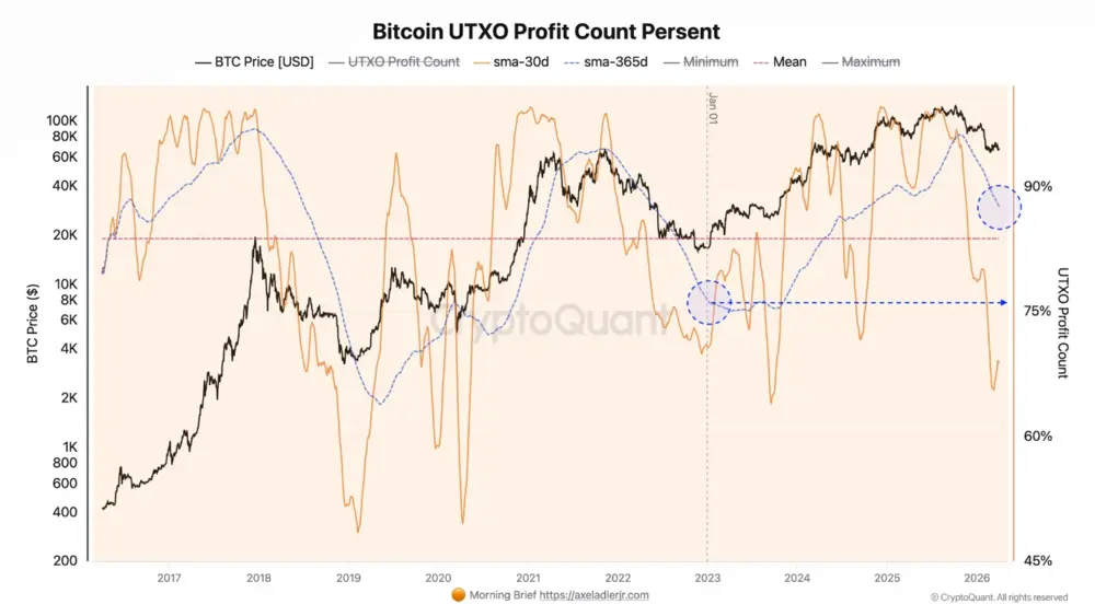 Структура прибыльности биткоина еще не стабилизировалась
