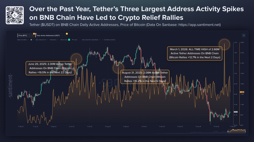 Цена BTC восстанавливается после роста количества активных адресов USD